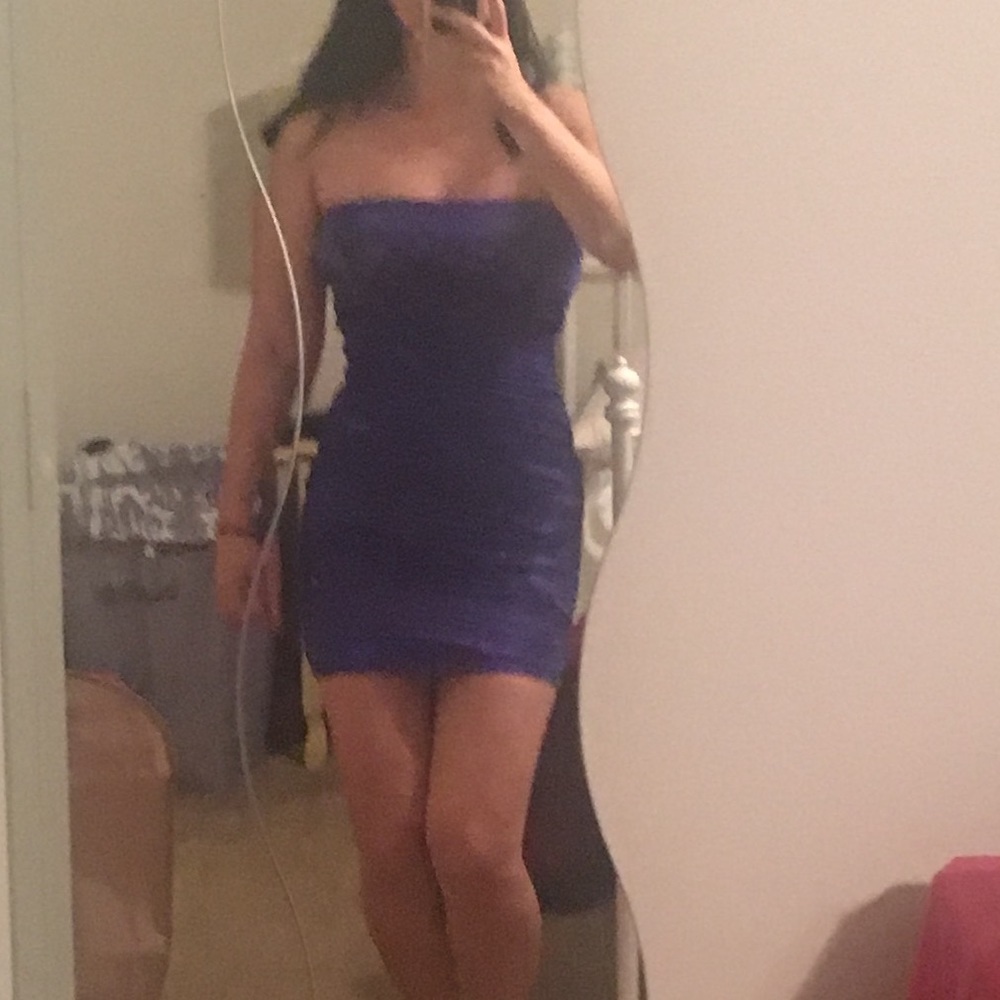 NWT royal blue strapless dress